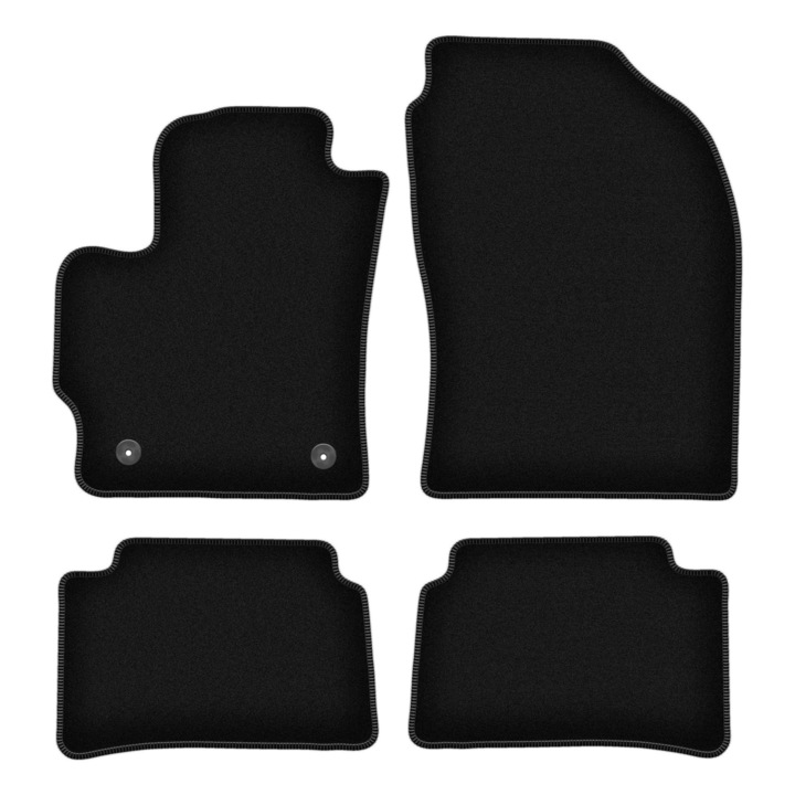 Set BASIC covorase auto, 4 bucati, presuri auto, pentru:: Toyota Corolla XII / E17 (2018-) hatchback, sedan, break negru
