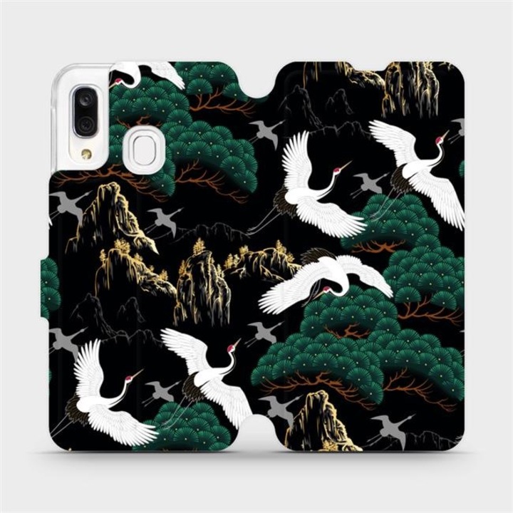 Husa flip, Mobiwear, pentru Samsung Galaxy A40, design elegant, rezistent la socuri si zgarieturi, multicolor