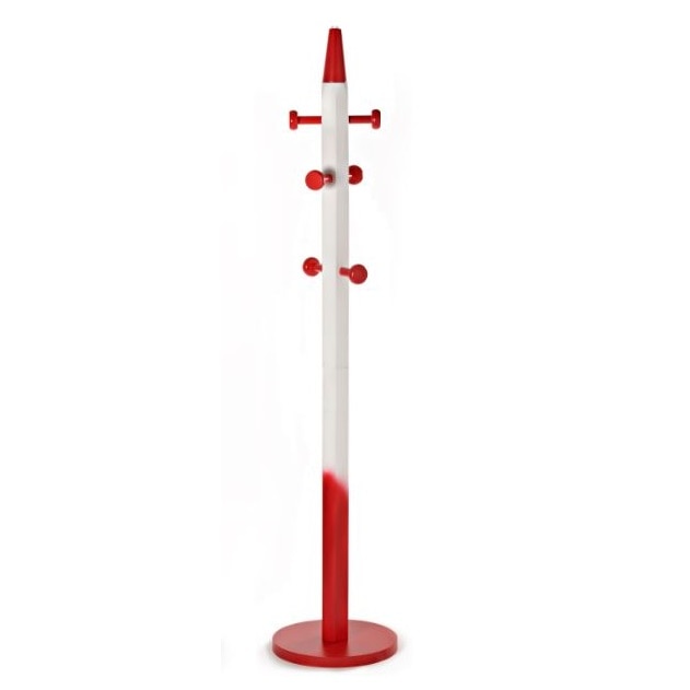 Cuier QMOBILI Pen P Rosu, lemn, 6 agatatori