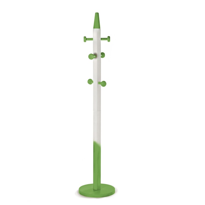 Cuier QMOBILI Pen P Verde, lemn, 6 agatatori