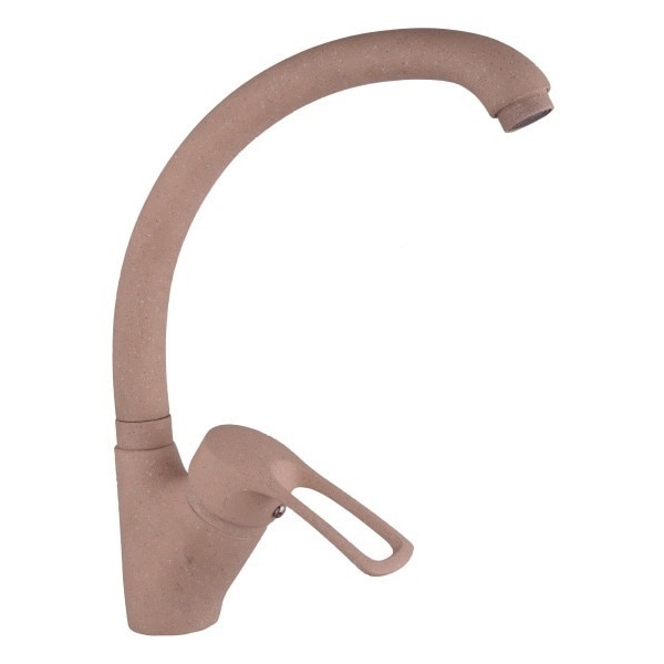 Baterie bucatarie Reecomer Deko, tip lebada, cartus ceramic, Bej