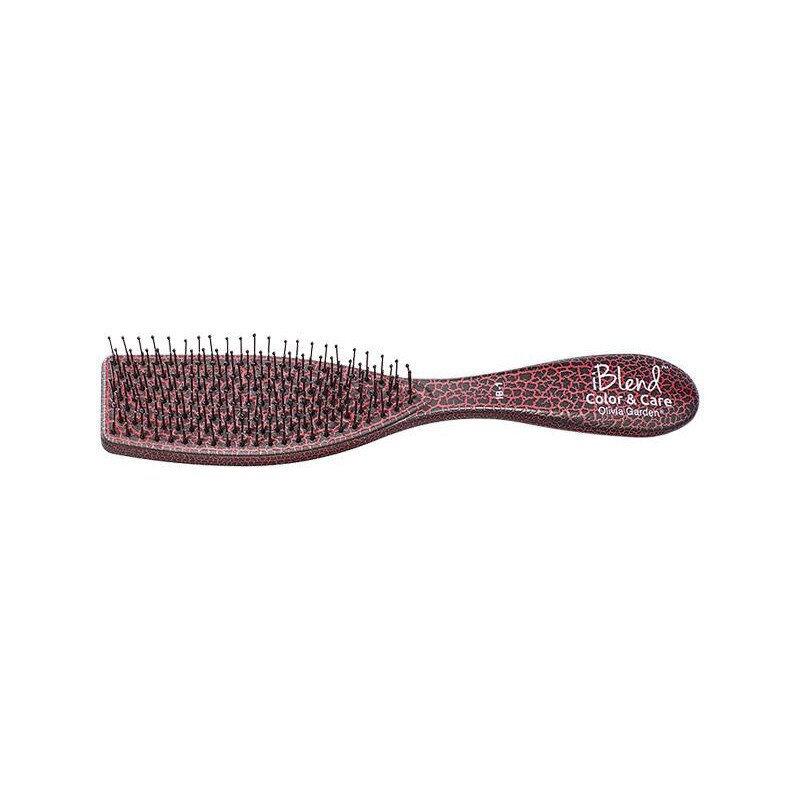 Perie de par rosu plata Olivia Garden iBlend Color & Care