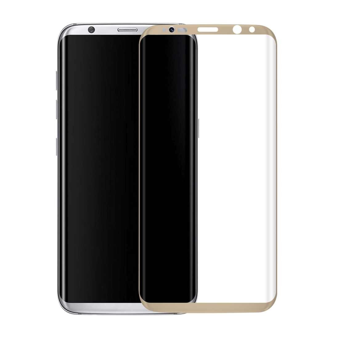 Folie Sticla Securizata Full Screen Samsung Galaxy S8,Gold