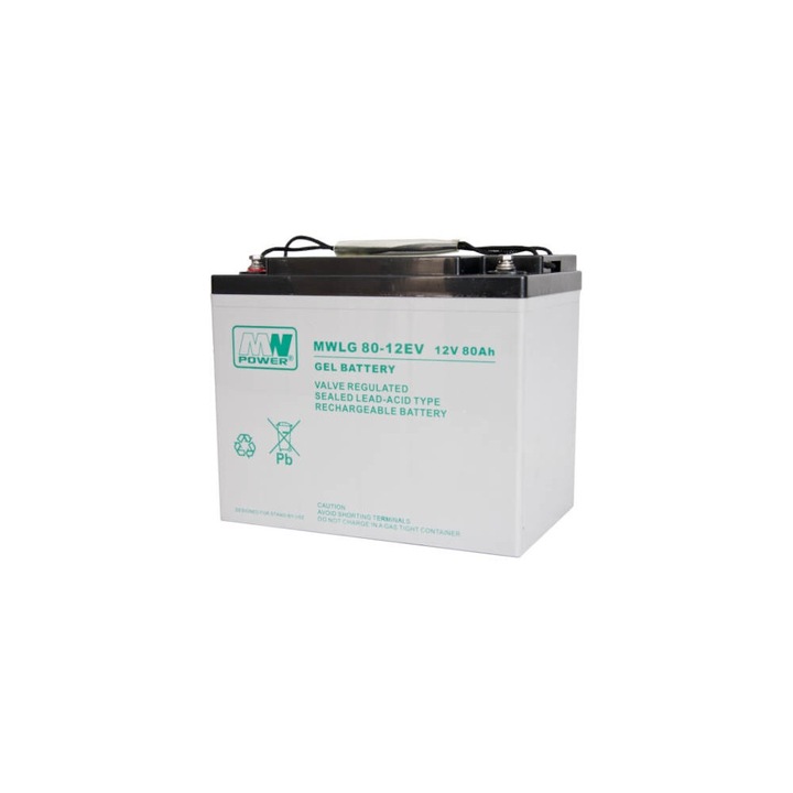 Acumulator MW Power 80-12EV, 12V-80Ah, GEL-PVC