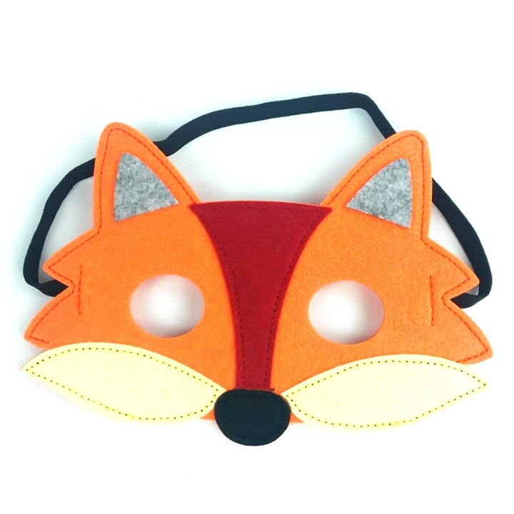 Masca pentru copii Vulpe, portocalie, Funny Party Team®