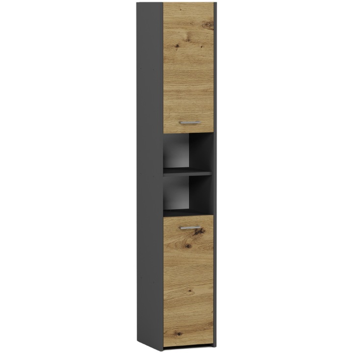 Dulap de baie, PVC, L-30 ANTRACYT MIX ARTISAN, 170x30x30