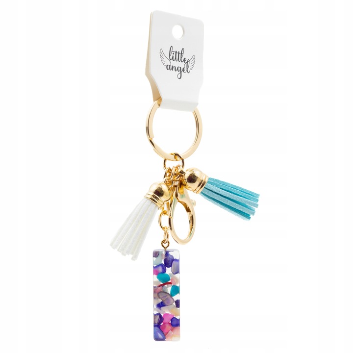 Breloc acrilic, Little Angel, F1418, Litera I, Multicolor