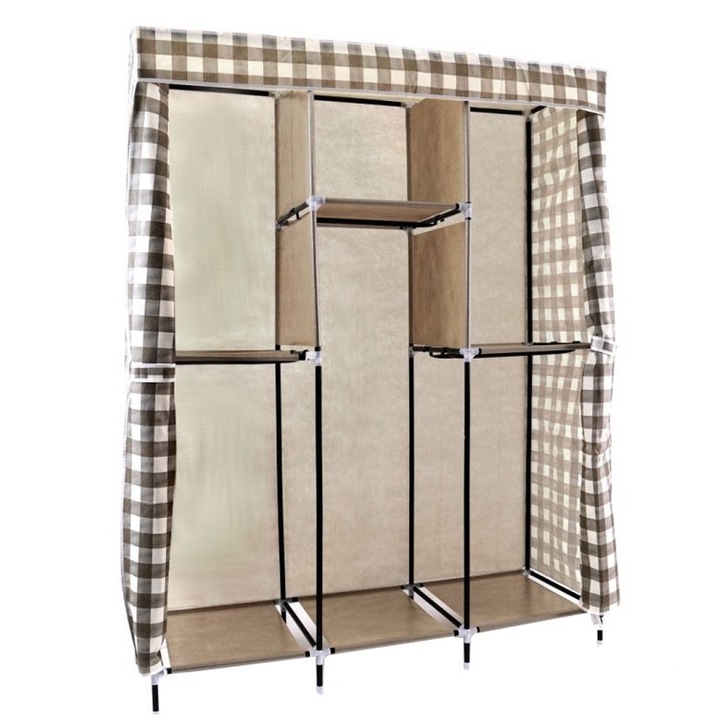 Dulap textil FR-26135A, pentru haine si incaltaminte, 135 x 45 x 175 cm