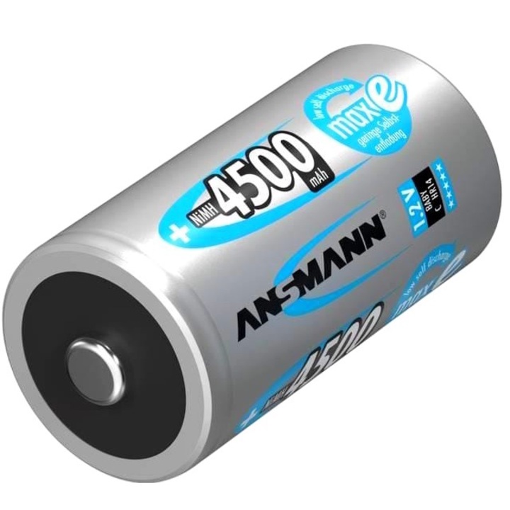 Acumulator C, HR14, 4500, Ni-Mh, 4500 mAh, 1.2V, preincarcat, Ansmann