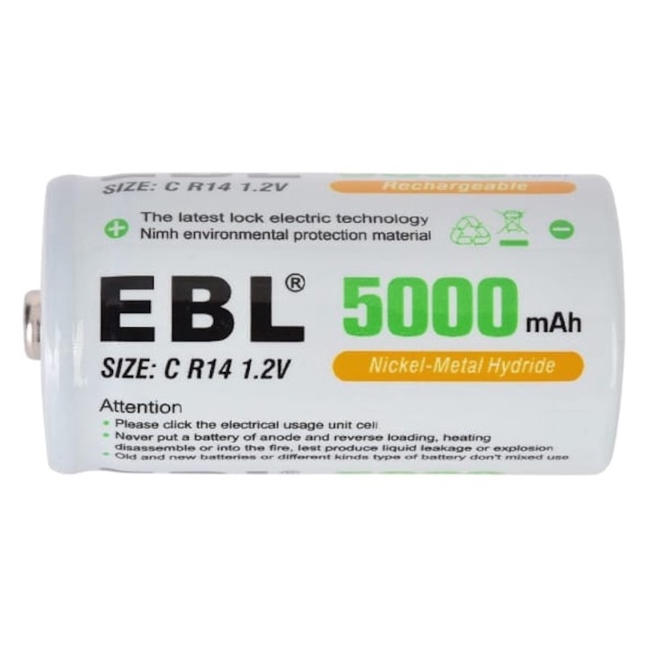 Acumulator C, HR14, 5000, Ni-Mh, 4500 mAh, 1.2V, preincarcat