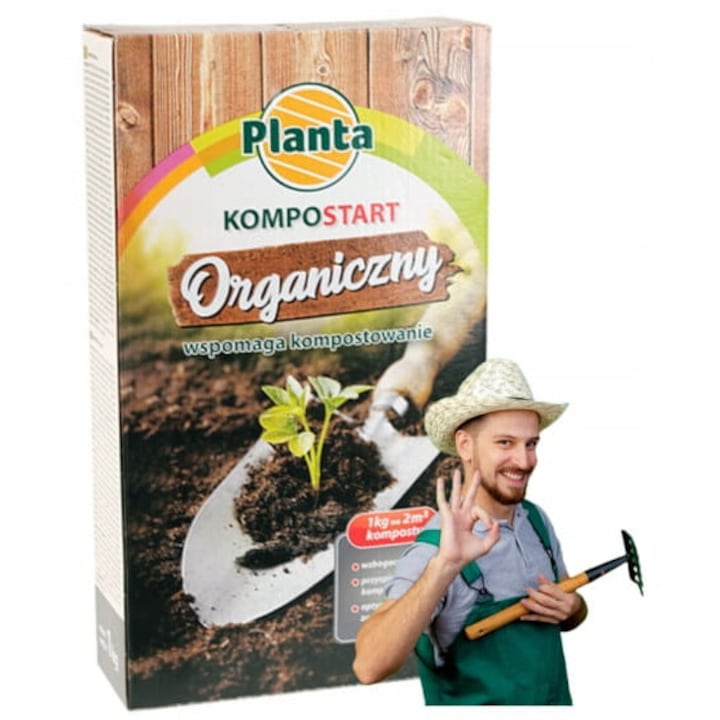 Accelerator de compost organic 1 kg Planta, granulat, utilizare uscata si in solutie apoasa