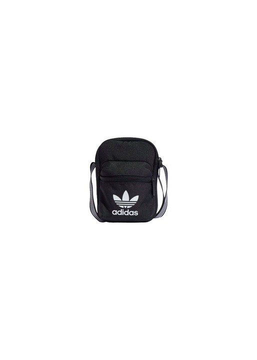 Geanta sport, Adidas, Poliester, Negru/Alb