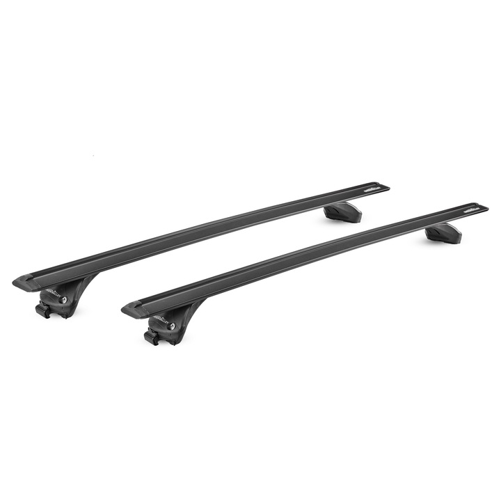 Bare transversale Green Valley Quick Vento Premium Black Aluminiu pentru Kia Niro Suv 2016-2022, cu prindere pe bare longitudinale integrate