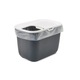 Litiera pentru pisici, alb-antracit, 585x390x395mm, pentru greutate 2-4,9 kg