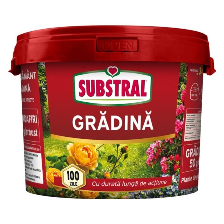 Ingrasamant pentru gradina Substral, eficienta ridicata, actiune de lunga durata, granule, 5 kg