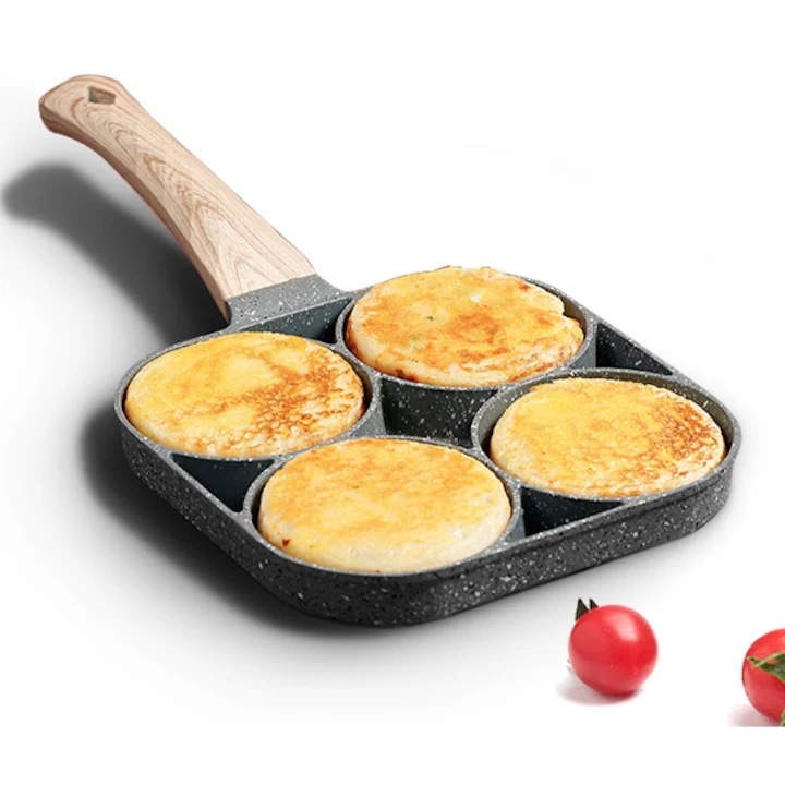 Tava circulara antiaderenta Digital One SP01017 cu 4 compartimente pentru oua, clatite etc.