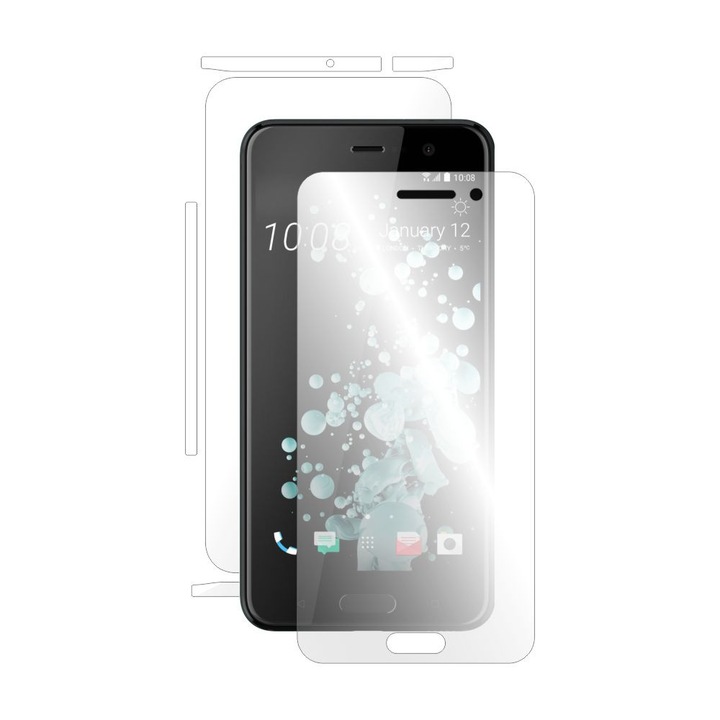 Smart Protection HTC U Play фолио за цялото тяло, защита на цял екран, гръб и страни + Smart Spray®, Smart Squeegee®, микрофибър и инструкции за инсталиране са включени
