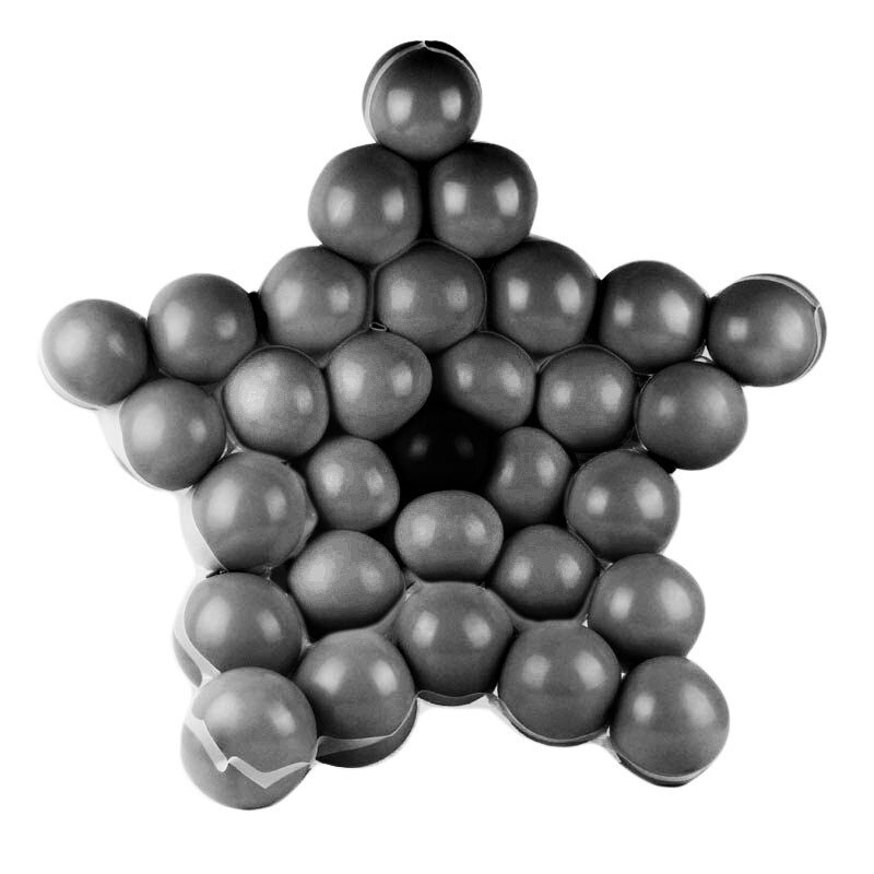 Suport forma stea pentru baloane, 37 bucati, ABS