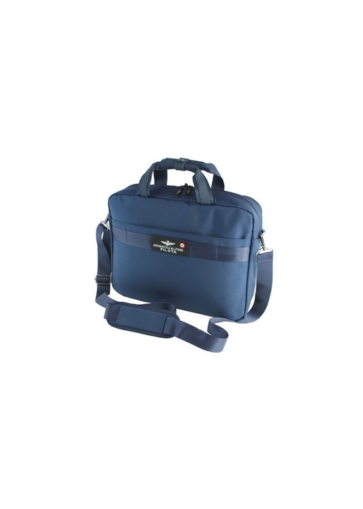 Geanta laptop Aeronautica Militare Airspace, bleumarin, pentru dispozitive de pana la 15'', compartiment captusit, curea ajustabila
