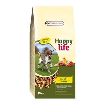 Hrana uscata pentru caini Versele Laga Happy life Adult, Chicken, 15 kg Hrana uscata pentru caini Versele Laga Happy life Adult, Chicken, 15 kg