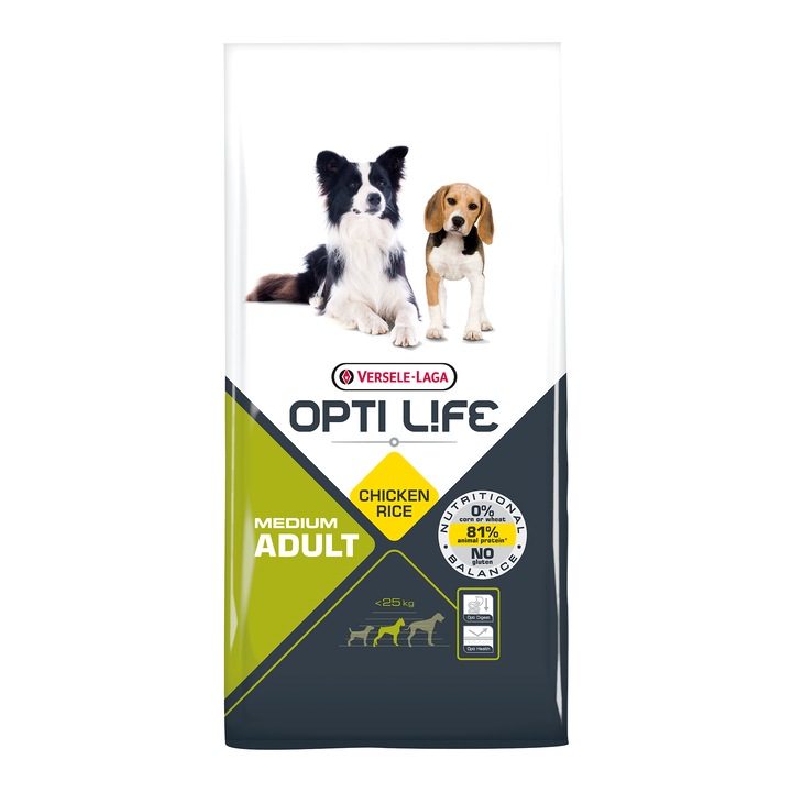 Суха храна за кучета Versele Laga Opti Life, Adult Medium, 12,5 кг