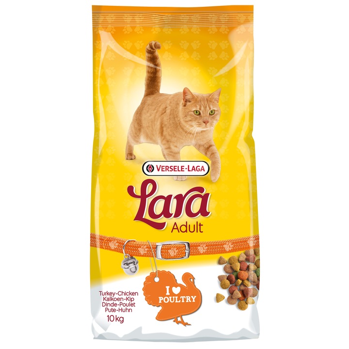 Hrana uscata pentru pisici Versele Laga Lara, Adult, Turkey & Chicken, 10 kg