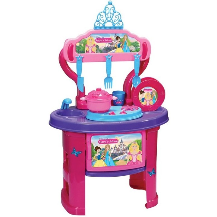 Bucatarie copii 19 piese Princess Maya and Friends, Ucar Toys
