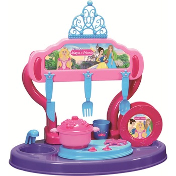 Bucatarie copii 15 piese Princess Maya and Friends, Ucar Toys Bucatarie copii 15 piese Princess Maya and Friends, Ucar Toys