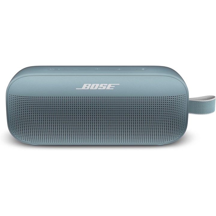Bose SoundLink Flex Hordozható hangszóró, 360°-os térhatású hang, Bluetooth, 9 cm x 20.1 cm x 5.2cm, Kék
