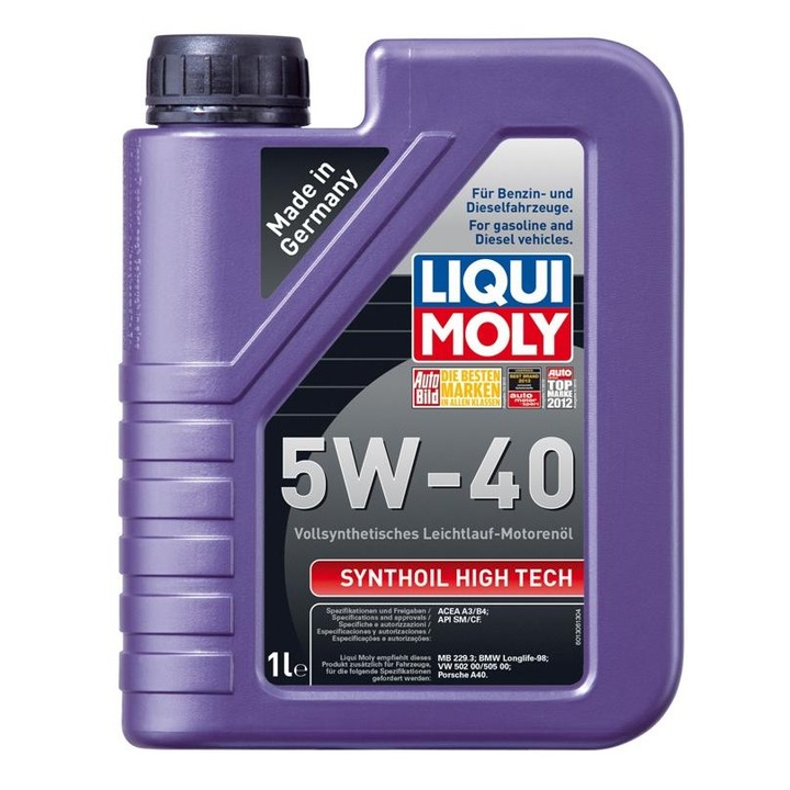 Ulei motor Liqui Moly Synthoil High Tech, 5W40, 1L