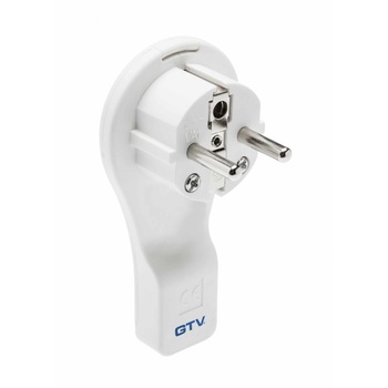 Stecher cu impamantare ulta-slim 16A, 250V, alb Stecher cu impamantare ulta-slim 16A, 250V, alb
