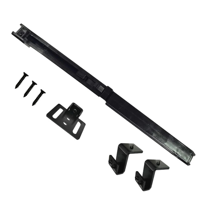 Механизъм за плъзгаща се врата, PVC и въглеродна стомана, черен