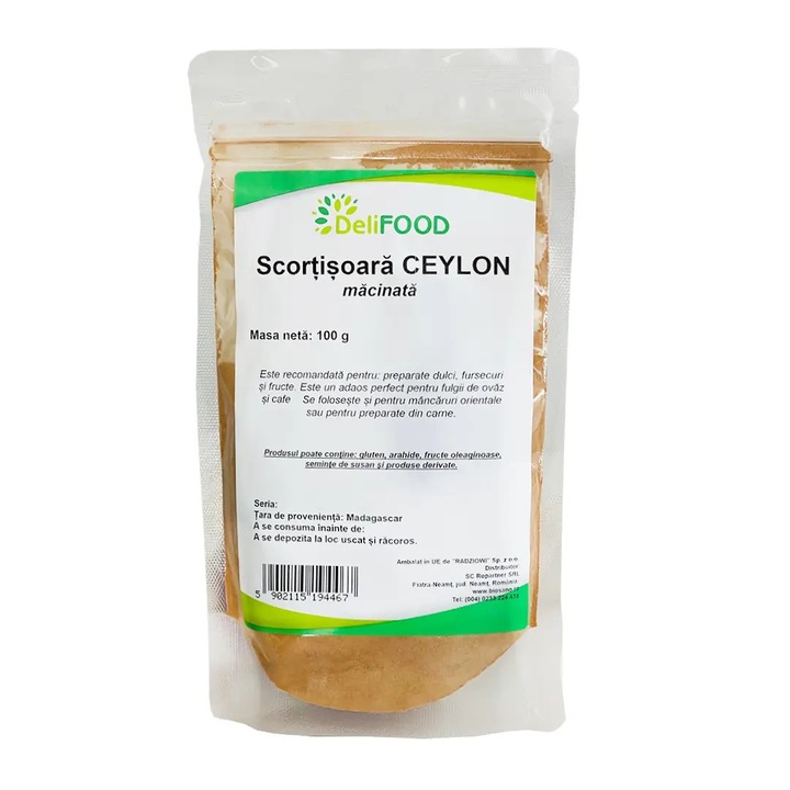 Scortisoara de ceylon macinata 100g Delifood