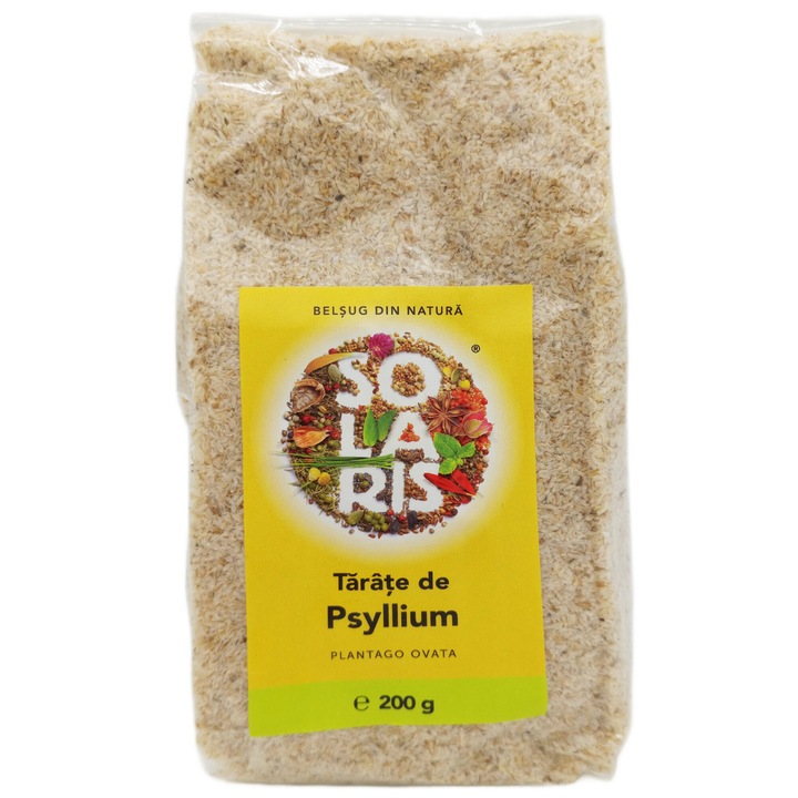 Tarate de Psyllium (Plantago ovata), 100% naturale, fara aditivi, fara conservanti, 200g, Solaris Plant