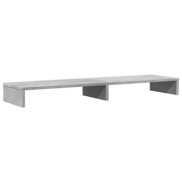 vidaXL betonszürke szerelt fa monitorállvány 100 x 27 x 10 cm 854655