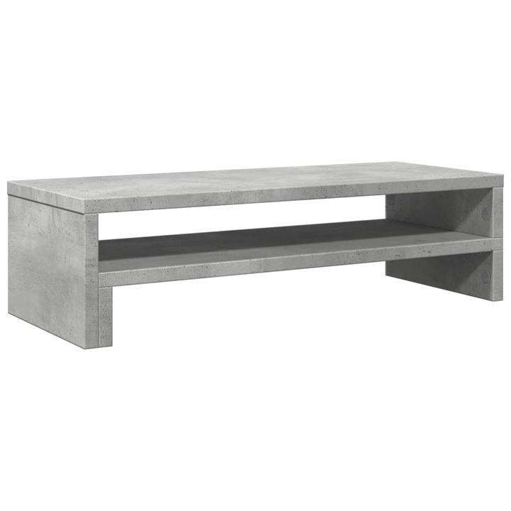 Поставка за монитор vidaXL, бетонно сива, 54x22x15 см, инженерно дърво, 6.4kg