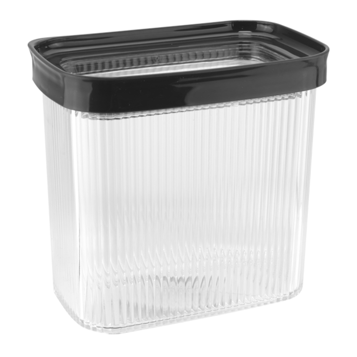 Tárolódoboz HORECANO HOME, antracit, 1500ml, 15,8x10xh15,4cm