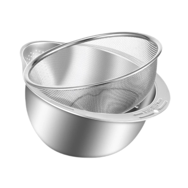 Комплект гевгир от неръждаема стомана 27x13.5cm и 22.5x9cm за ориз и зеленчуци