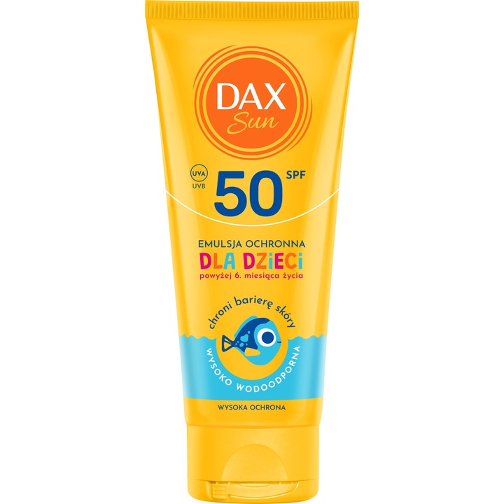Emulsie protectoare pentru copii DAX SPF 50, 100 ml, apa rezistenta, ingrijire intensa