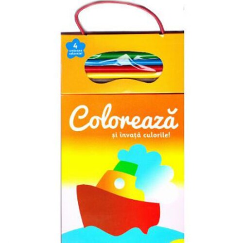Coloreaza si invata culorile! 1 (+4 creioane)