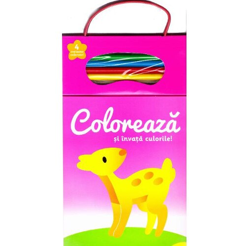 Coloreaza si invata culorile! 2 (+4 creioane)