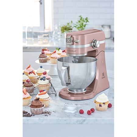 Robot bucatarie Electrolux EKM4610, 1000W, doua boluri inox, 10 Viteze, accesorii incluse, viteza variabila, Roz