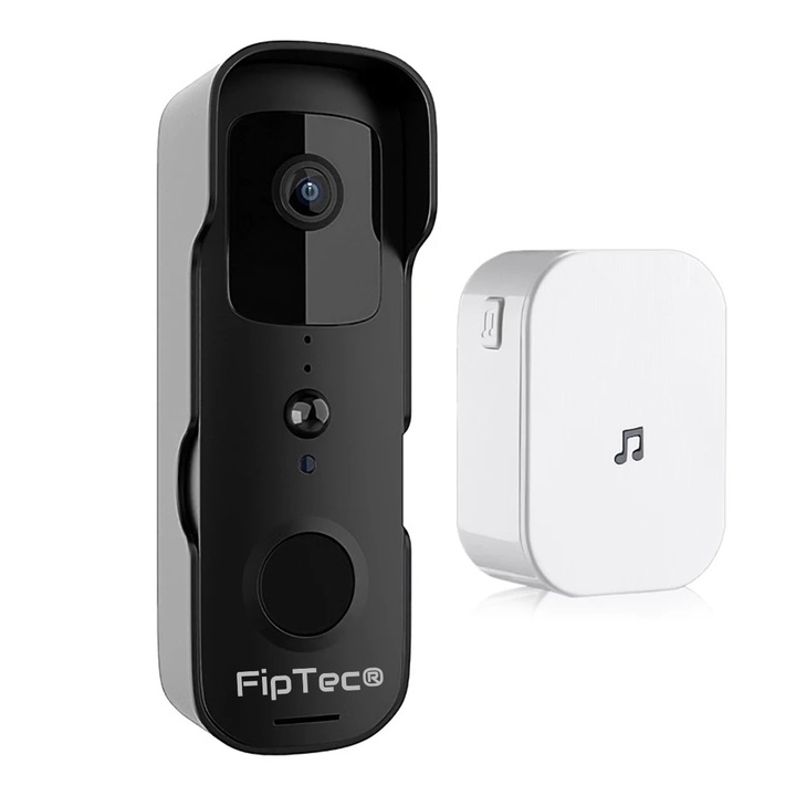 Камера за Наблюдение и Интелигентен звънец LD01B, С камера, Wireless, 1080P HD, Сензор за движение, Двупосочен разговор, IP65, Tuya, Smart Life