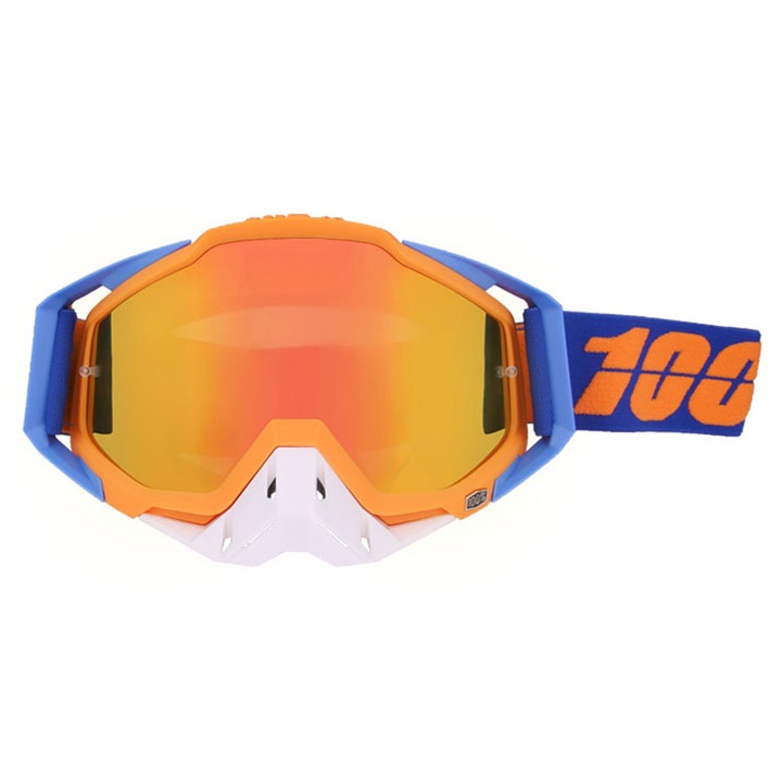 Ochelari de sport Enforose, ochelari off-road, lentile multicolore, protectie impotriva prafului, curea ajustabila