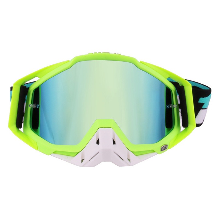 Ochelari de sport Enforose, ochelari off-road, lentile multicolore, protectie impotriva prafului, curea ajustabila