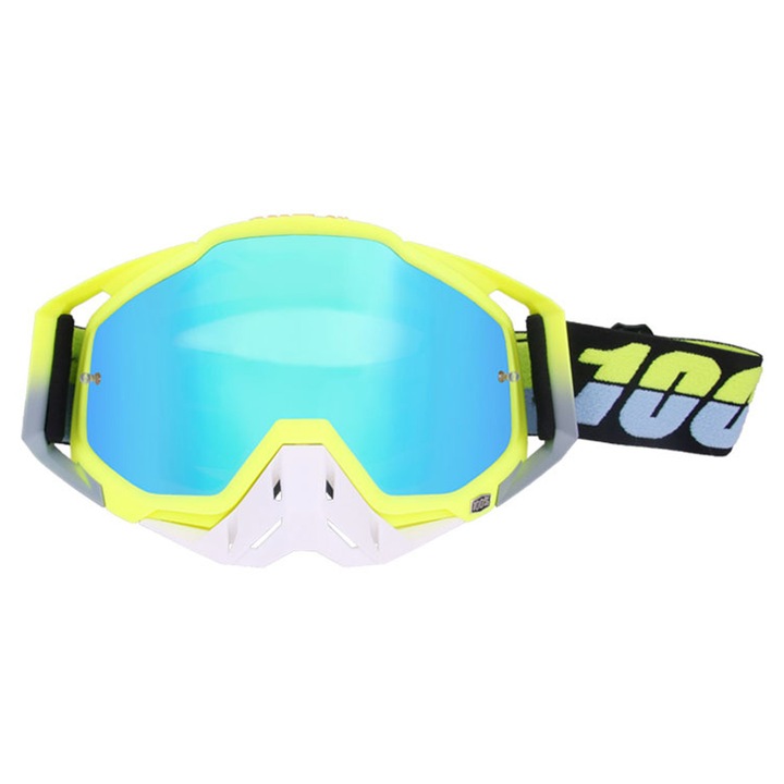 Ochelari de sport Enforose, ochelari off-road, lentile multicolore, protectie impotriva prafului, curea ajustabila