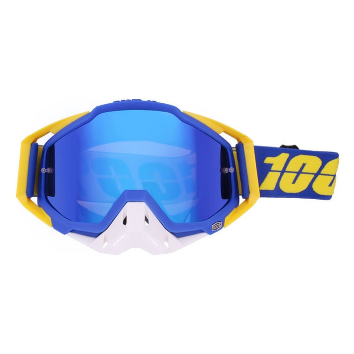 Ochelari de sport Enforose, ochelari off-road, lentile multicolore, protectie impotriva prafului, curea ajustabila