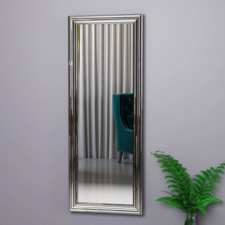 Sima tükör, 40x3x105 cm, ezüst