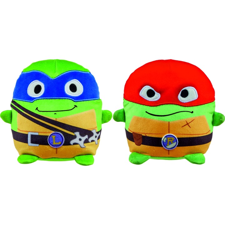 2 db-os figura plusz tizenéves mutáns nindzsa teknősök TMNT, Cuutopia Mattel, Leonardo és Raphael készlet, 13 cm