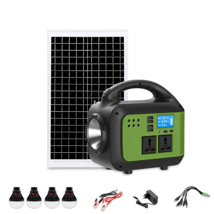 Sistem invertor solar Smart Pulse GD-90019, 12V220V, 3 becuri, Lanterna
